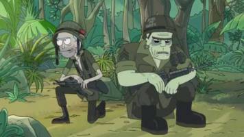 Platoon Rick and Morty (Call of Duty: Black Ops) Custom Diorama / Playset