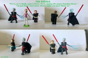 Sith Rick and Apprentice Morty (Star Wars) Custom Action Figure