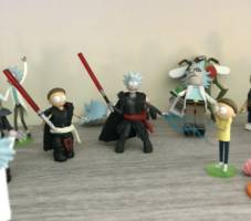 Sith Rick and Apprentice Morty (Star Wars) Custom Action Figure