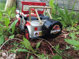 Bush Devil Tracker Overhaul (Jurassic Park) Custom Vehicle [Jurassic Jeep Rear Quarter]