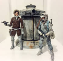 Hoth Rebel Soldier (Star Wars) Custom Action Figure [With Captain Solo and a DF 9 Turret]