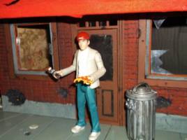 Battle damaged Pizzaria diorama (Marvel Legends) Custom Diorama / Playset