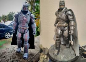 Armored Batman (BVS)(12 Inch) (DC Universe) Custom Action Figure [Before and After]