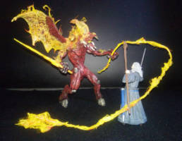 LoTR Balrog - Durin's Bane (Lord of the Rings) Custom Action Figure [Gandalf facing the Balrog]