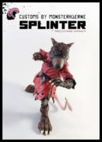 Neca Mirage Splinter (red chase variant) (Teenage Mutant Ninja Turtles) Custom Action Figure [Custom Neca Splinter]