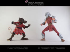 Neca Mirage Splinter (red chase variant) (Teenage Mutant Ninja Turtles) Custom Action Figure [Custom Neca Splinter]