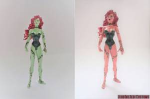 Poison Ivy (Hush bootleg repaint) (Batman) Custom Action Figure [Poison Ivy repainted action figure before and after]