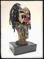 Hand sculpted Wolf predator mini bust. (Predator) Custom Statue / Bust
